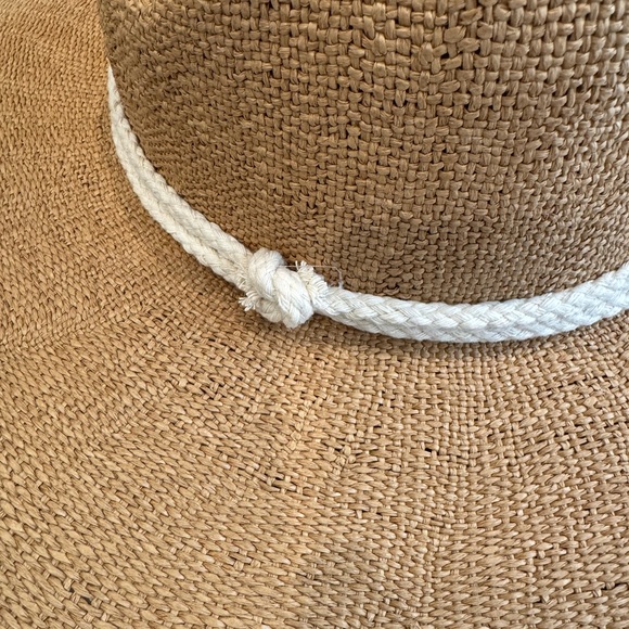 NWT Marcus Adler Dark Tan Marcelle Straw Panama Wide Brimmed Hat - Picture 4 of 6